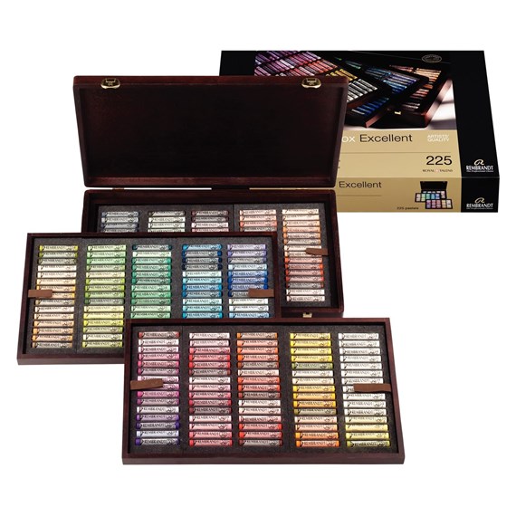 Rembrandt Soft pastel set 225 hele pastels in luxe houten kist - algemene selectie