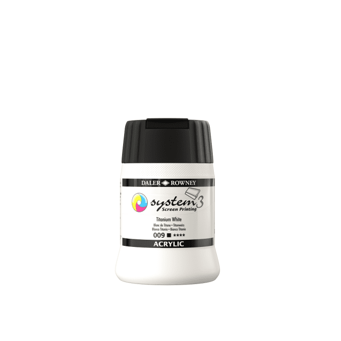 S3 Screen Printing Acrylics 250ml - 009 Titanium White