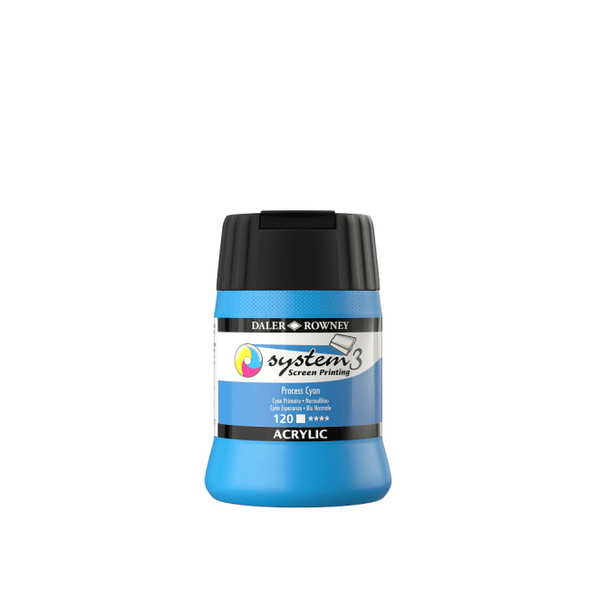 S3 Screen Printing Acrylics 250ml - 120 Process Cyan