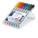 Staedtler Lumocolor NON-permanent pen set 8 kleuren - medium