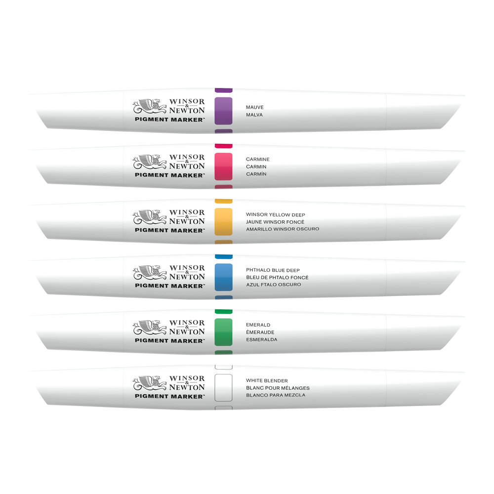 WN Pigment Marker - SET 6 markers RICH TONES