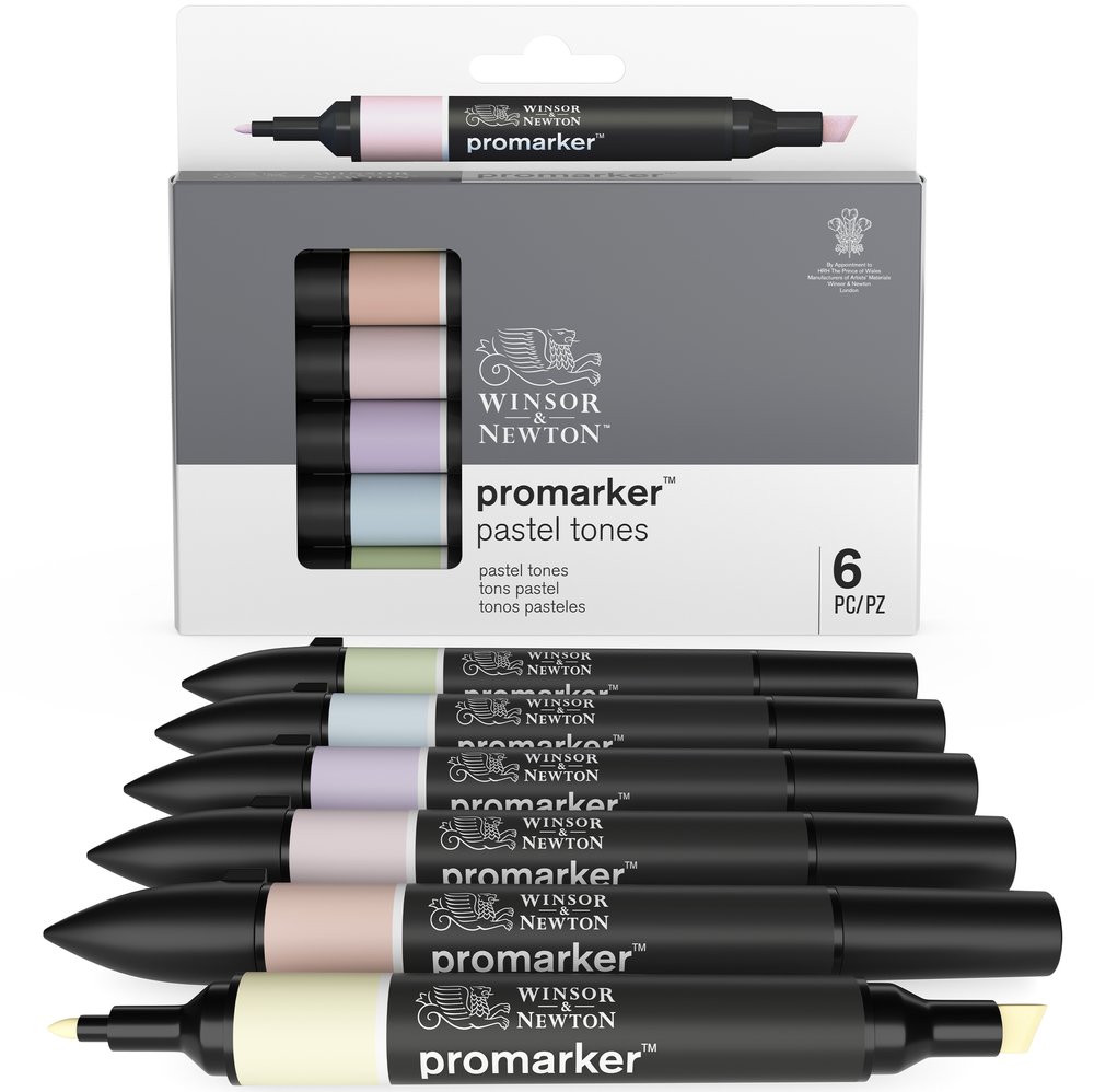W&N Promarker - SET 6 Pastel Tones