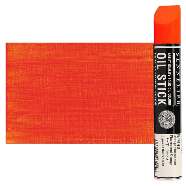 Sennelier Artist Oil Stick 38ml - 648 Fluorescent Orange (S3)