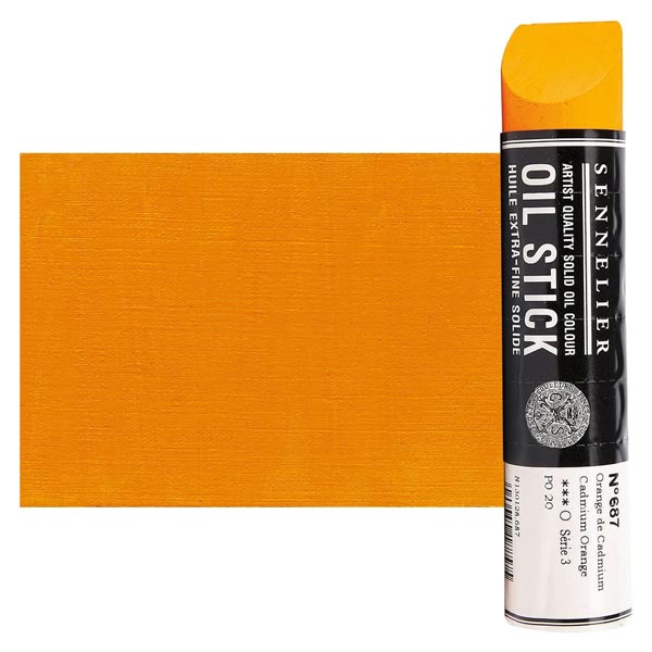 Sennelier Artist Oil Stick LARGE 96ml - 687 Cadmium Orange (S3)
