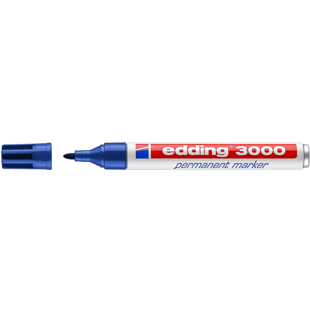 Edding 3000 Permanentmarker 1,5-3mm - PER 10 stuks - BLAUW