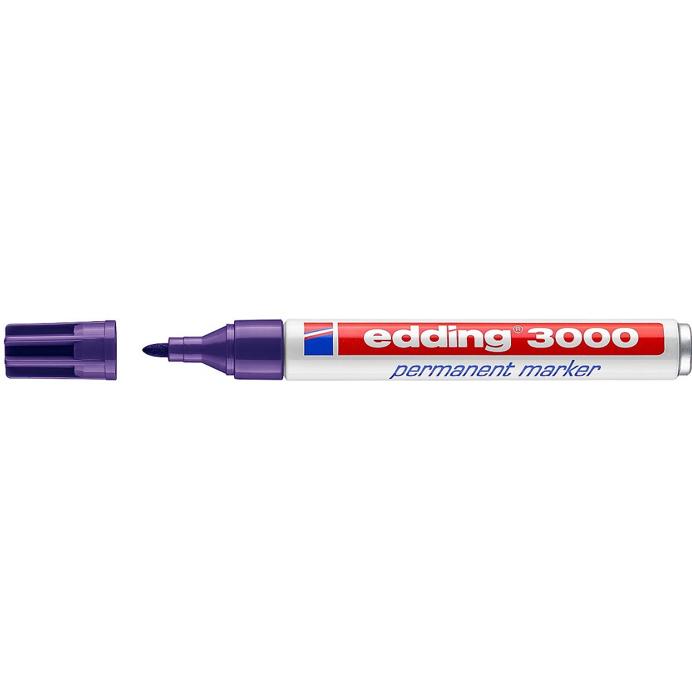 Edding 3000 Permanentmarker 1,5-3mm - PER 10 stuks - VIOLET