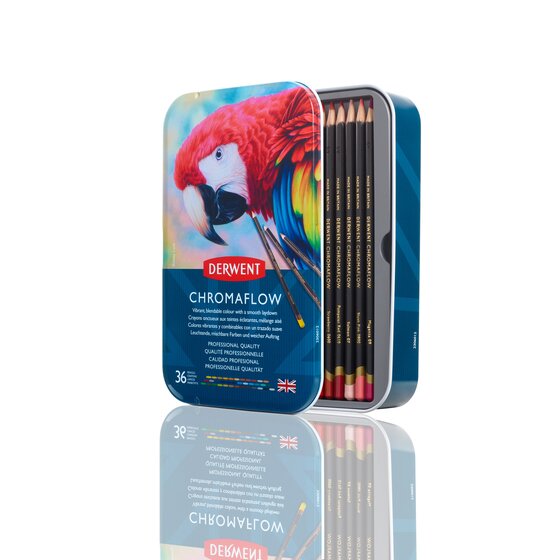 Derwent Chromaflow kleurpotlood - BLIK 36 kleuren NIEUW