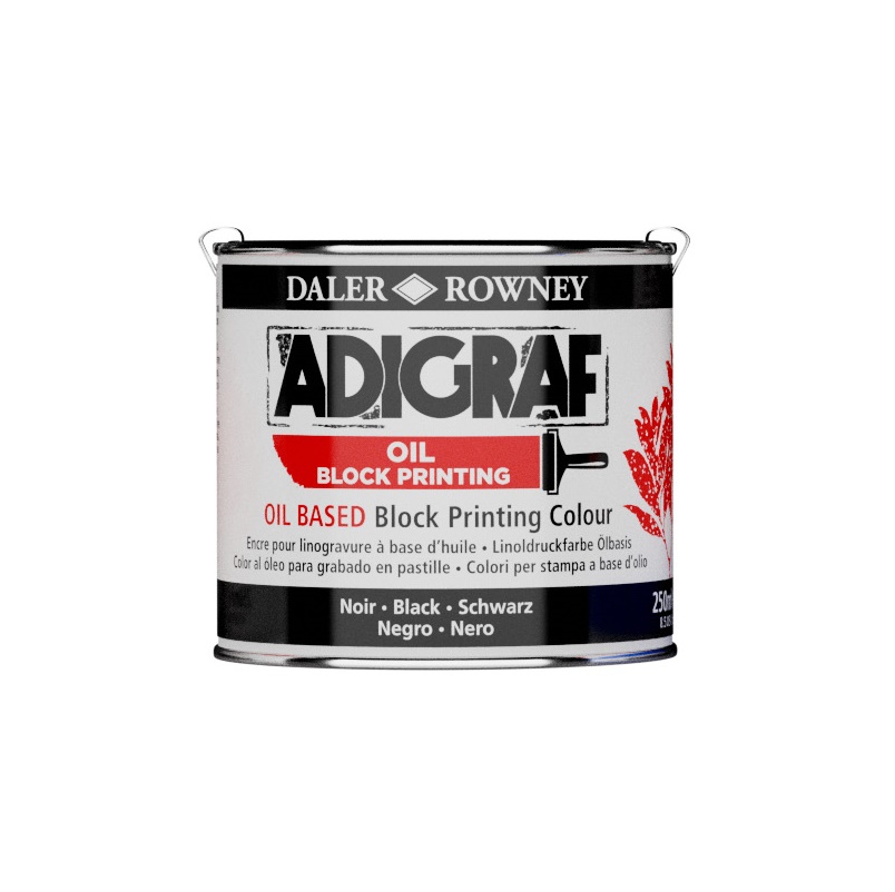 DR ADIGRAF Blockprint Oilbased blik 250ml - 026 Black