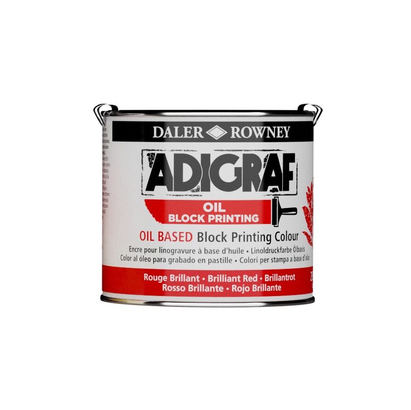 DR ADIGRAF Blockprint Oilbased blik 250ml - 547 Brilliant Red