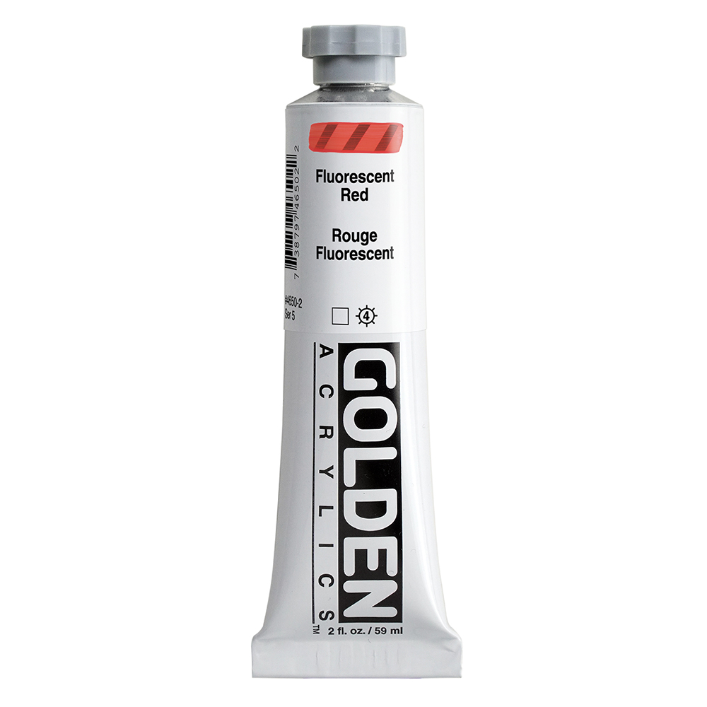 Golden Heavy Body Acrylics tube 59ml - 4650 Fluorescent Red (s5)