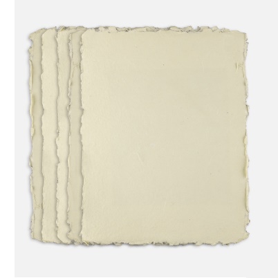 Handgeschept/Handmade paper 200 grs, 100% katoen 10 vel 21,5x28cm - LIGHT GREEN