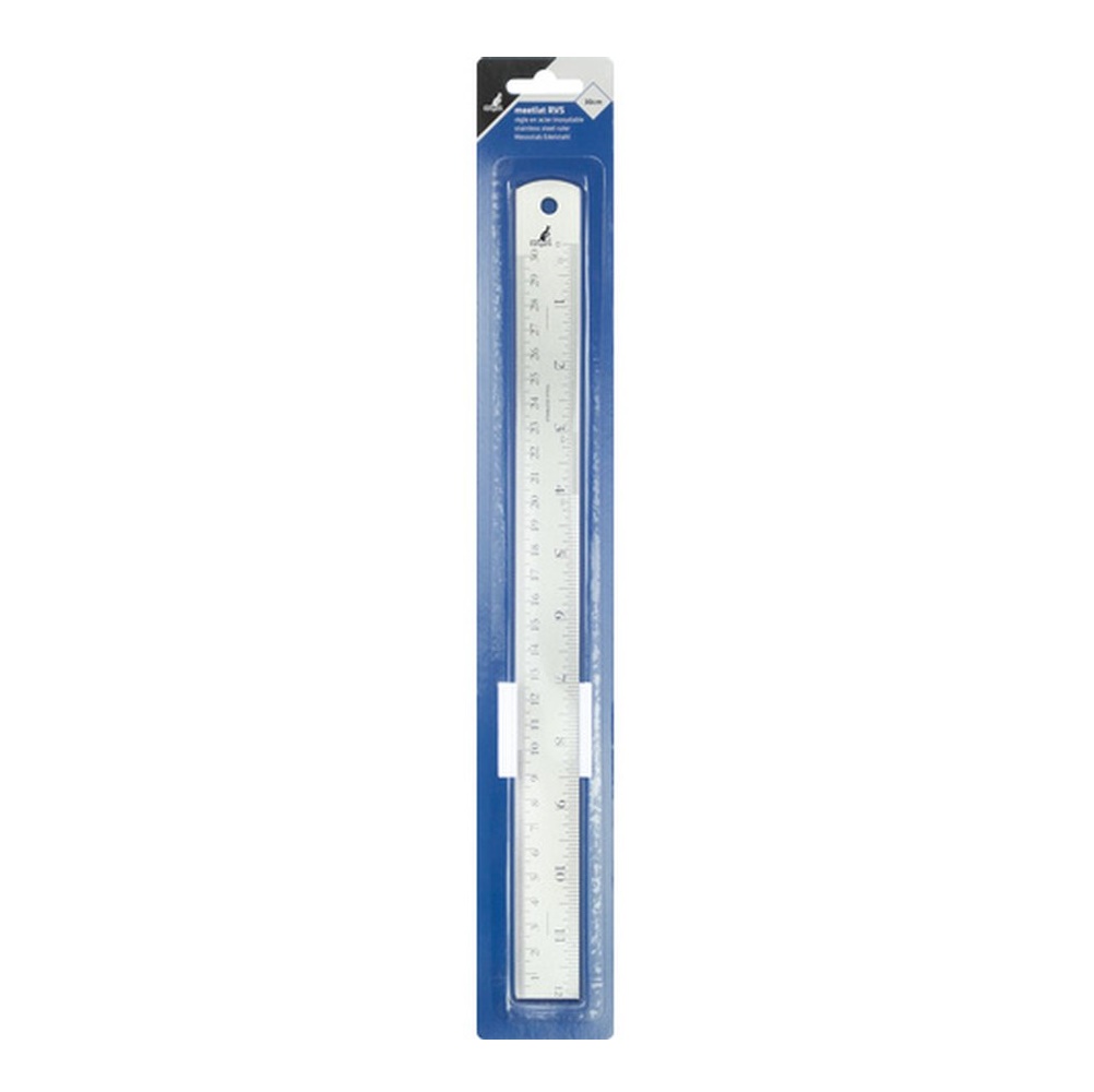 Liniaal/meetlatl - RVS 30cm