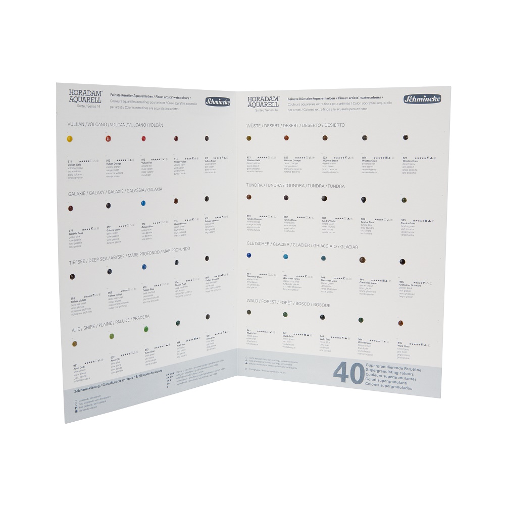 Schmincke Horadam aquarelverf - DOT CARD Supergranulation 40 kleuren