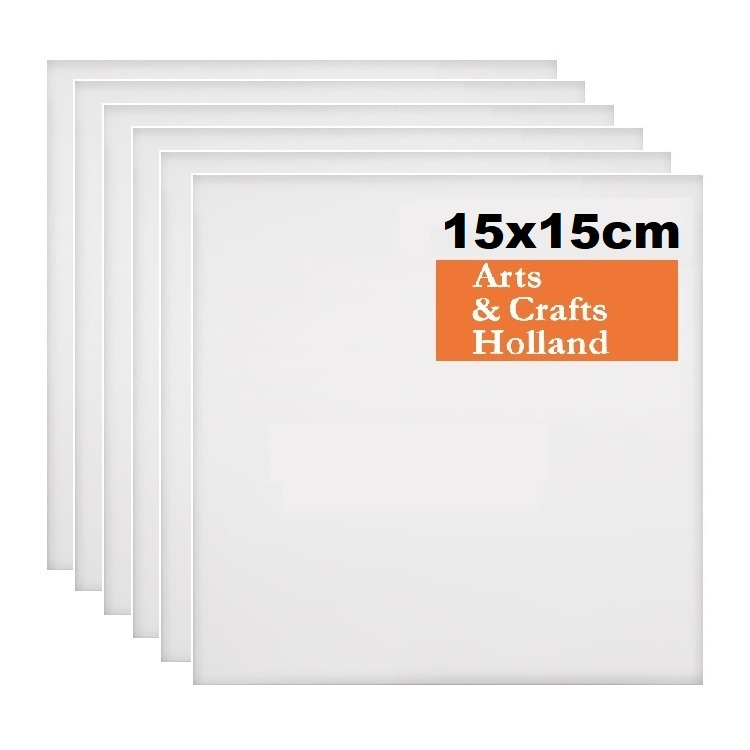CHABRUMO Schildersdoek Katoen - 15x15 cm - doos 6 STUKS