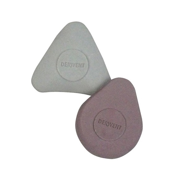 Derwent shaped eraser 2 stuks