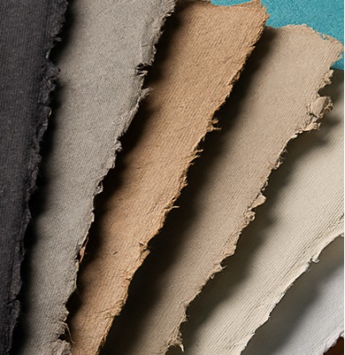 Handgeschept/Handmade paper 200 grs, 100% katoen 10 vel 21,5x28cm - Colored