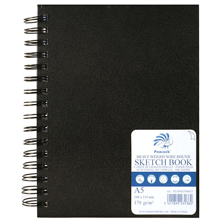 Peacock Heavy Weight Sketchbook 170gram 48vel - Spiraal A5