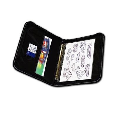 Quartz Portfolio met ringband - A4 Zwart