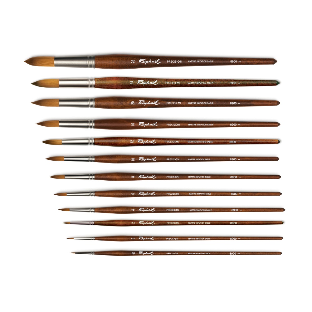 Raphael Precision penseel imitatie marterhaar rond - serie 8900 - no.28 (OP=OP)