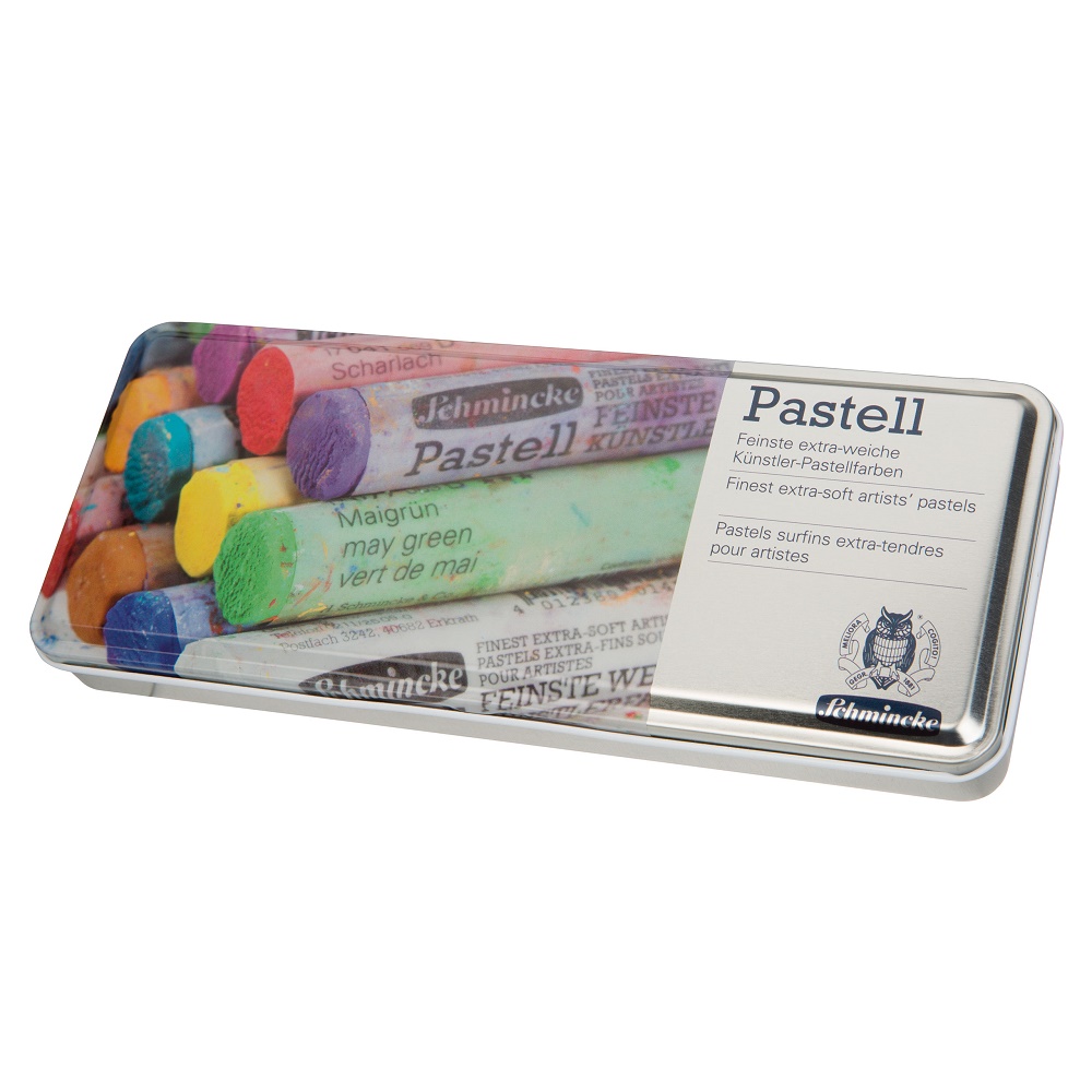 Schmincke Extra-Soft Pastelkrijt – Blik LEEG voor 11 pastels