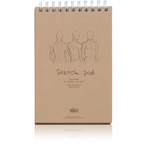 Sketch Pad, matbruin, 135gram, 80vel, A5-formaat