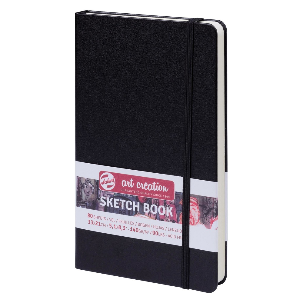Art Creation Tekenboek dummy Sketchbook 13x21cm 140gram 80vel ZWART