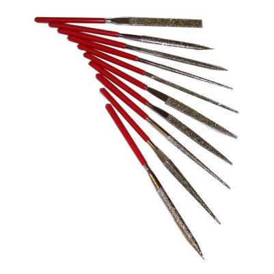 Diamant vijlenset recht 10-delig
