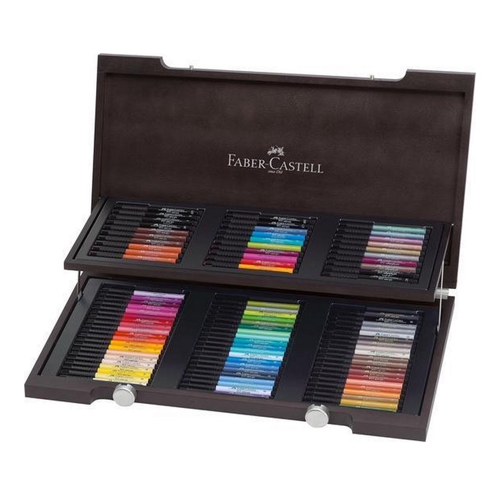 Faber Castell Pitt Artist Pen - Houten koffer 90delig