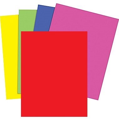 Gekleurd papier 50vel 6 kleuren - blok A4 formaat