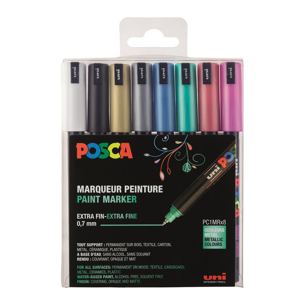 Posca Markers – SET 8x PC1MR Metallic kleuren