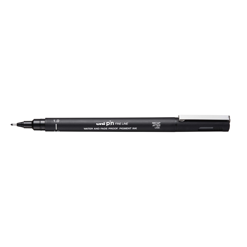 Uni PIN Watervaste Fineliner - 1.0mm ZWART