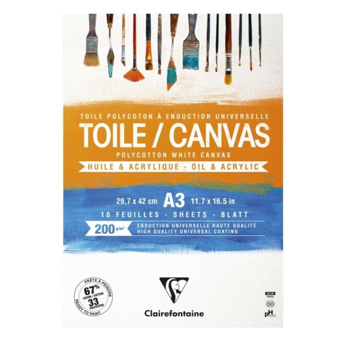 Clairefontaine Cosmos Canvas 200gram - blok A3