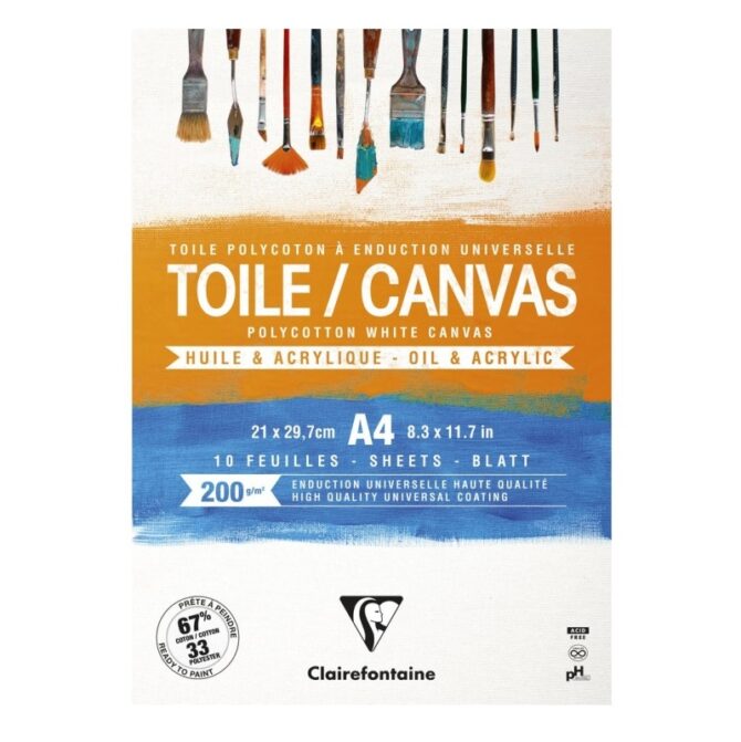 Clairefontaine Cosmos Canvas 200gram - blok A4