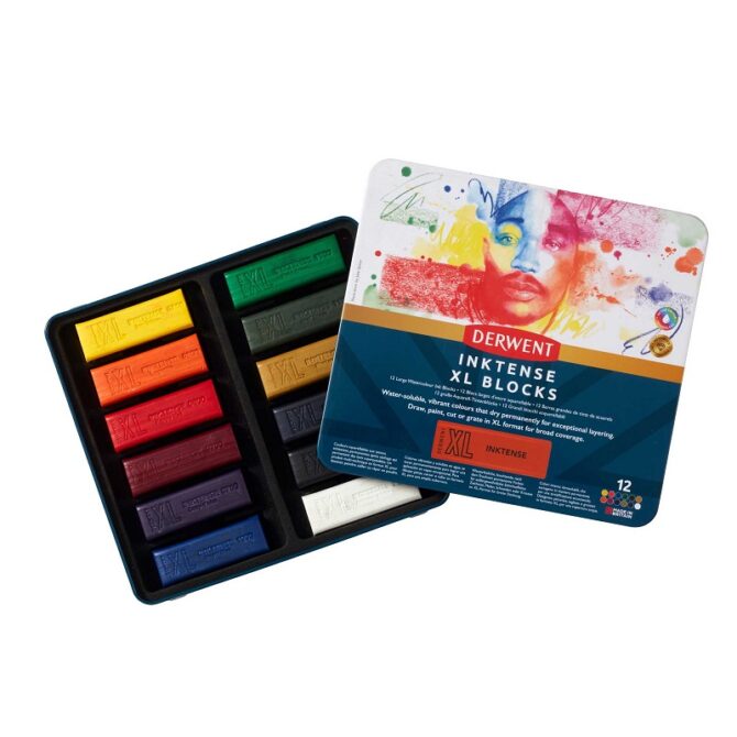 Derwent Inktense XL Blocks - SET 12 kleuren