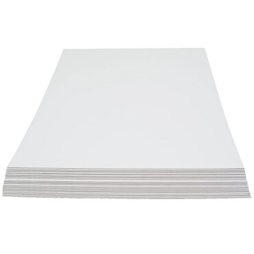 2-Zijdig WIT beplakt karton 1,5mm - 70x100cm - 10 STUKS