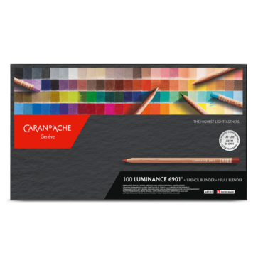 Caran d Ache Luminance 6901 kleurpotlood - SET 100 + 2 blenders