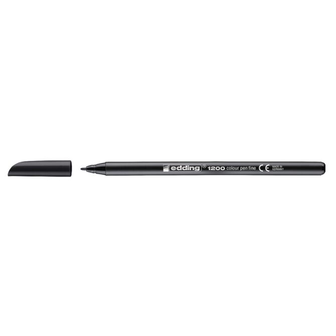 Edding 1200 Color pen - 1mm ZWART - per 10 STUKS
