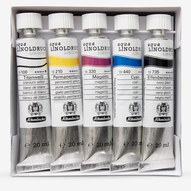 Schmincke Aqua Linoldruck - SET 5x20ml